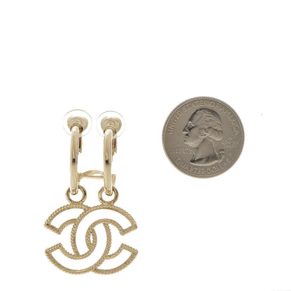 Chanel CC Dangle Clip On Earring Gold 2 of 5