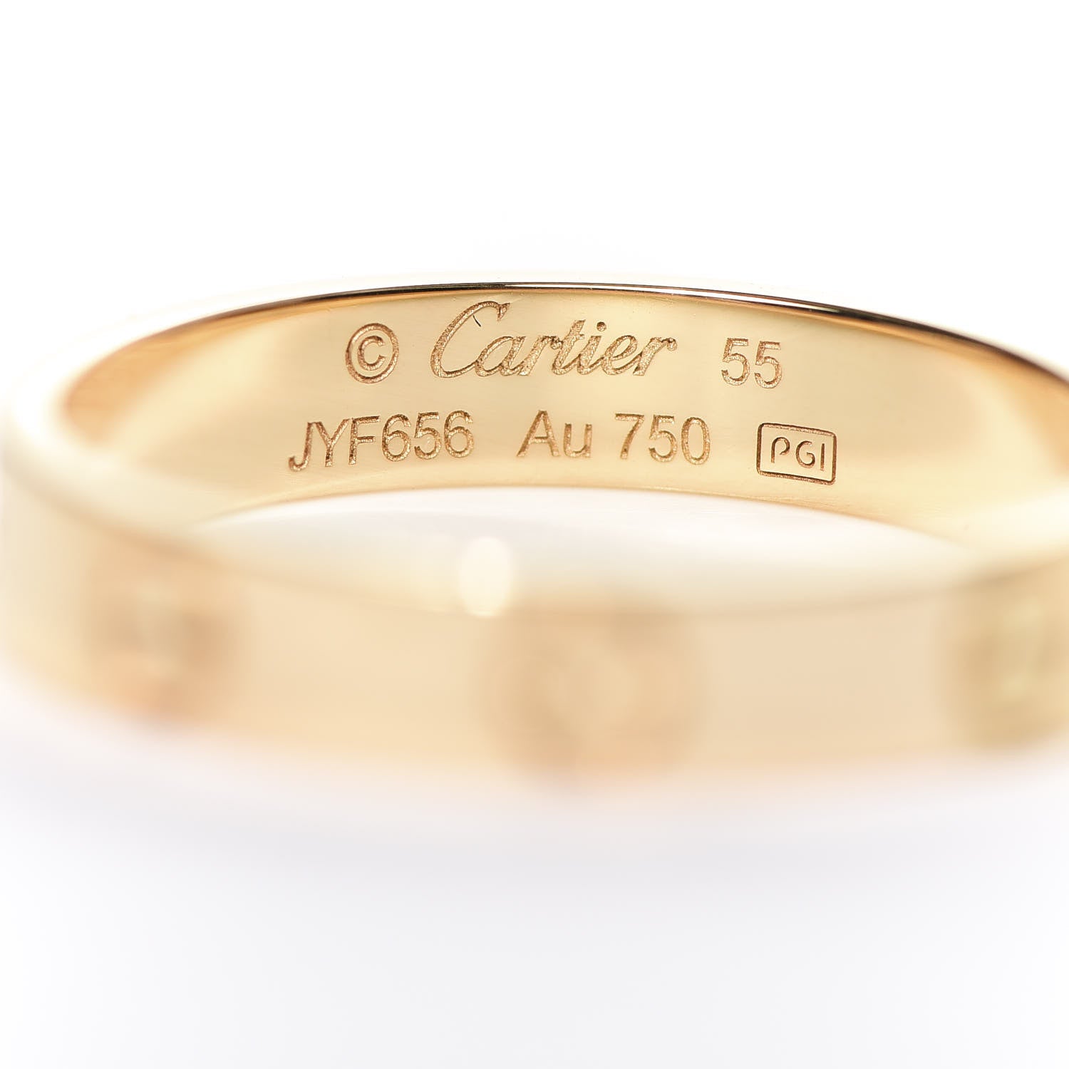 Cartier 18K Yellow Gold 3.5mm LOVE Wedding Band Ring 55 7.25 4 of 6