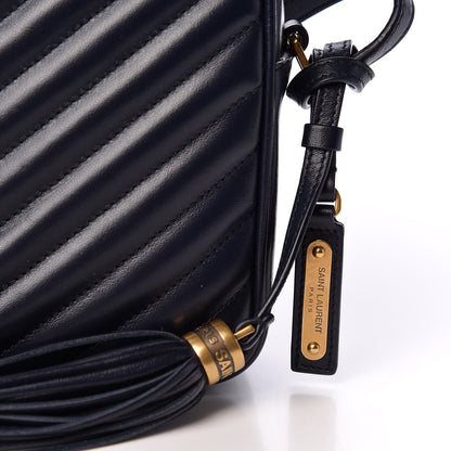 Saint Laurent Calfskin Matelasse Lou Camera Bag Navy 8 of 12