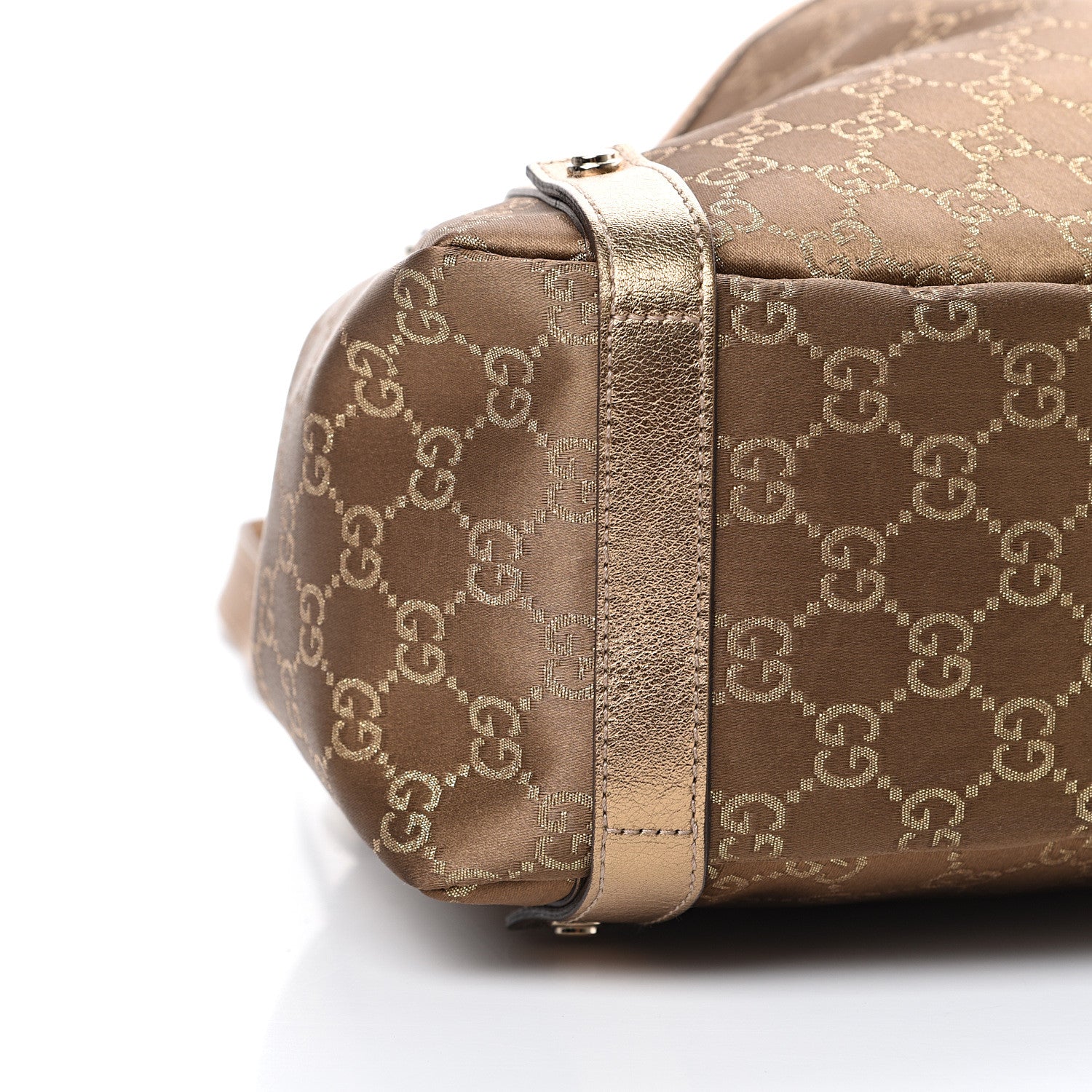 Gucci Satin Monogram Medium Abbey Shoulder Bag Bronze 8 of 9