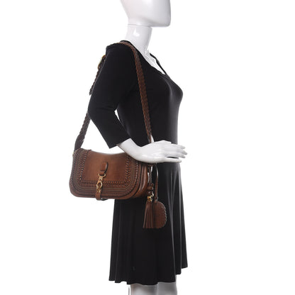 Gucci Calfskin Handmade Medium Flap Shoulder Bag Brown 2 of 15