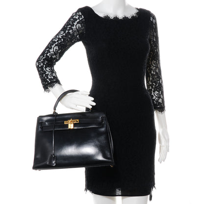 Hermes Box Kelly Sellier 32 Black 2 of 7