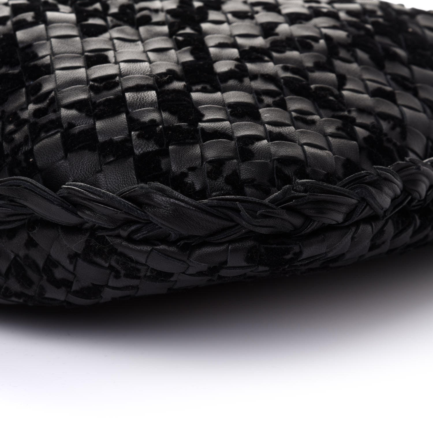 Bottega Veneta Nappa Intrecciato Velvet Embellished Large Veneta Hobo Black 9 of 11