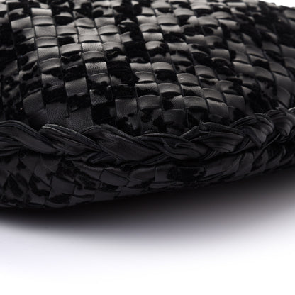 Bottega Veneta Nappa Intrecciato Velvet Embellished Large Veneta Hobo Black 9 of 11