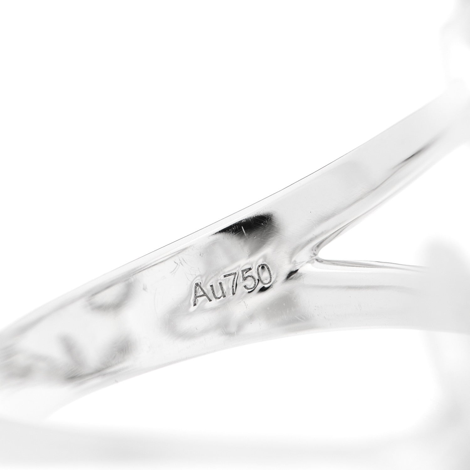 Graff 18K White Gold Diamond Triple Butterfly Silhouette Ring 53 6.5 5 of 8