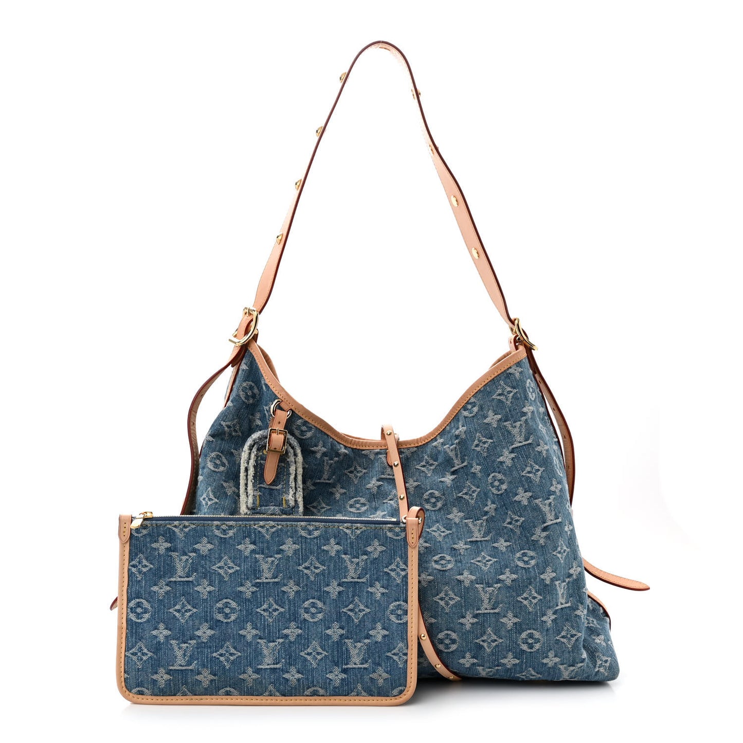 Monogram Denim CarryAll MM Blue