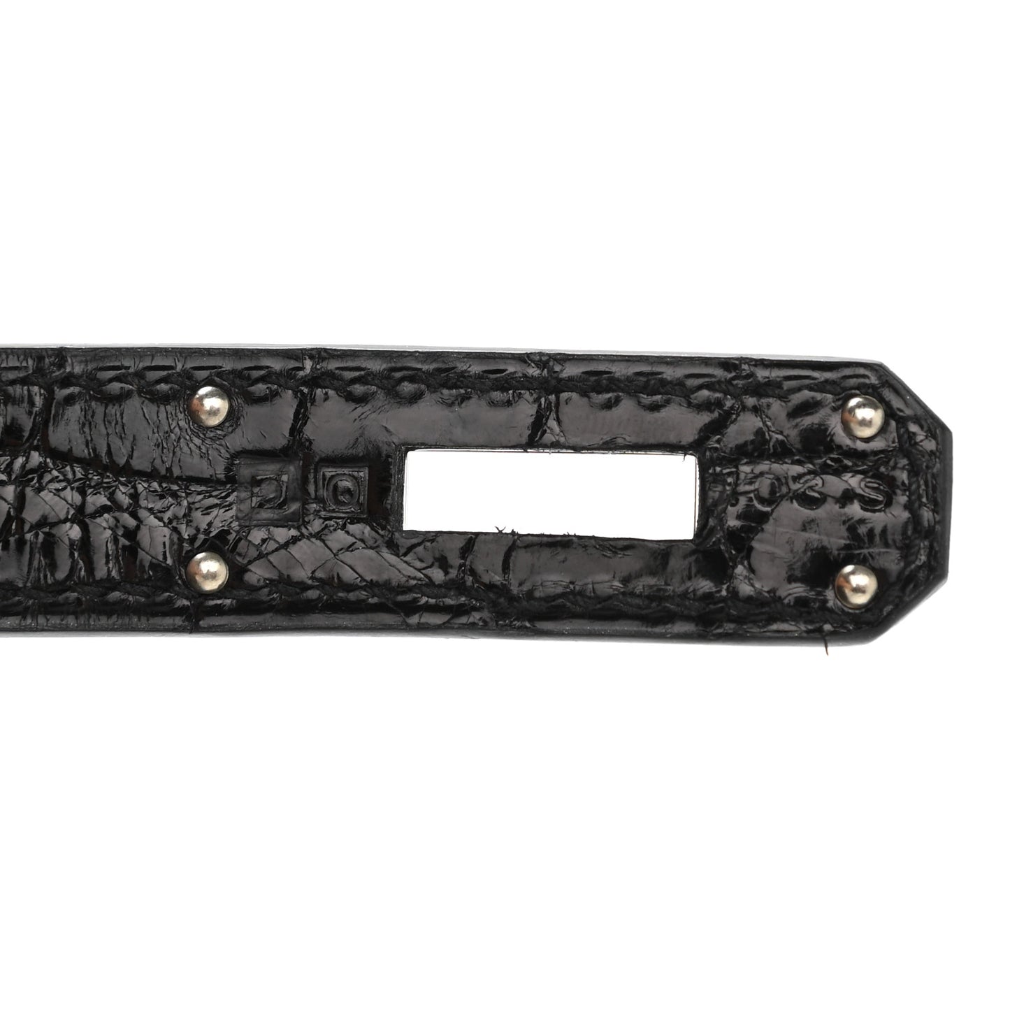 Shiny Niloticus Crocodile Kelly Sellier 32 Black