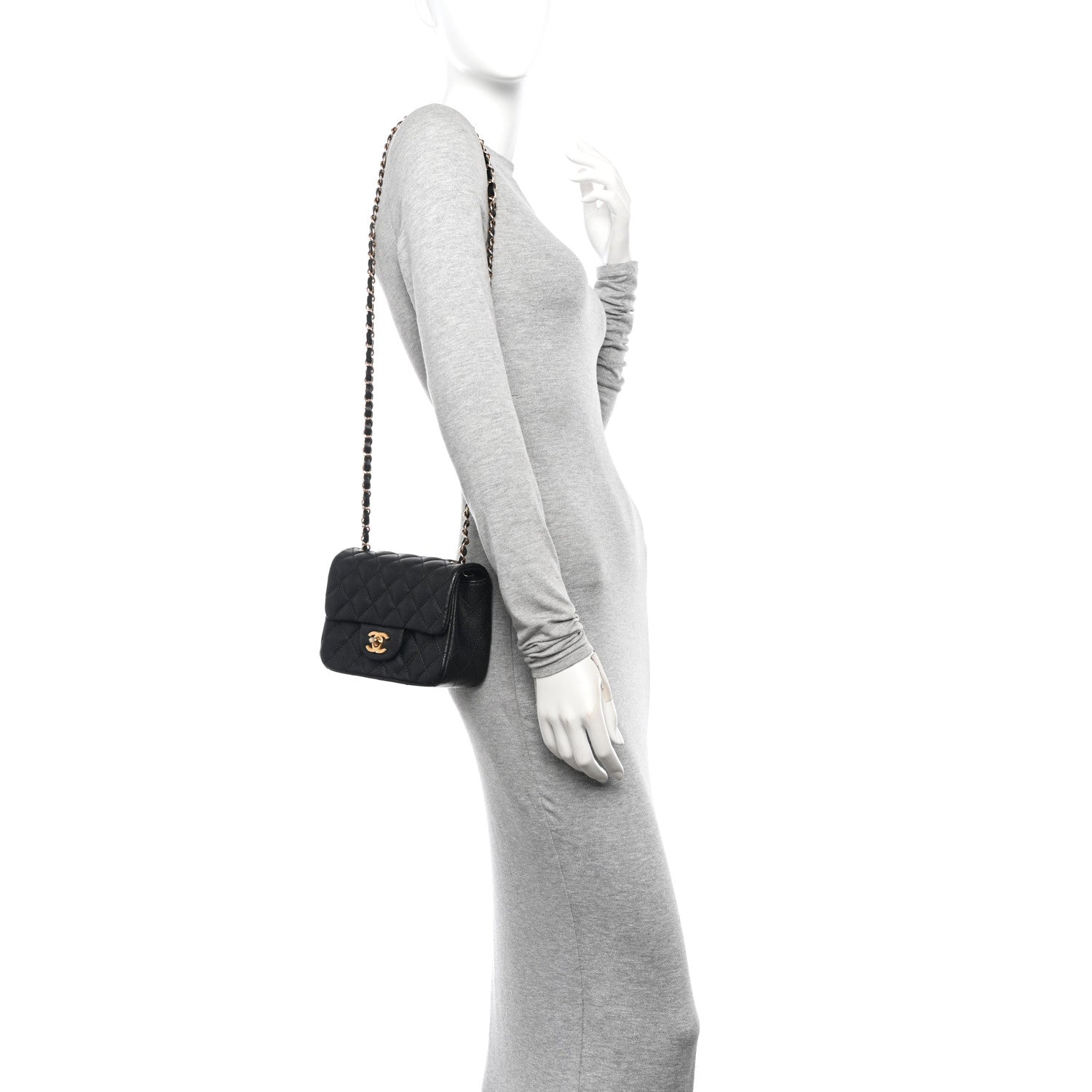 Chanel Caviar Quilted Mini Square Flap Black 2 of 10