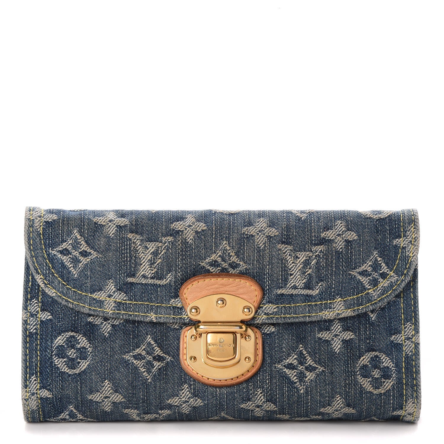 Louis Vuitton Denim Amelia Wallet Blue 1 of 10