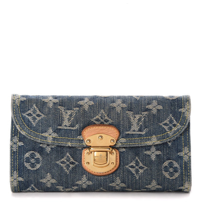 Louis Vuitton Denim Amelia Wallet Blue 1 of 10