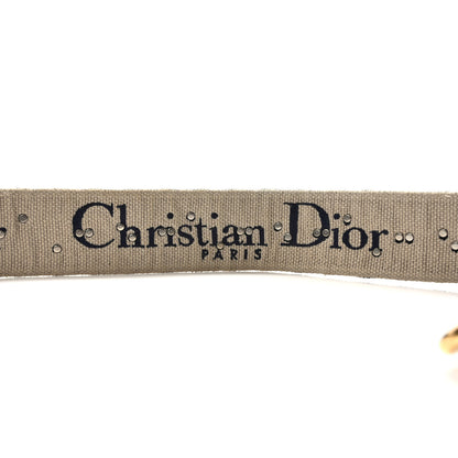 Christian Dior Oblique Studded Shoulder Strap Blue 3 of 5