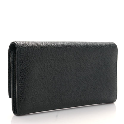 Gucci Pebbled Calfskin Large Soho Continental Wallet Black 3 of 10