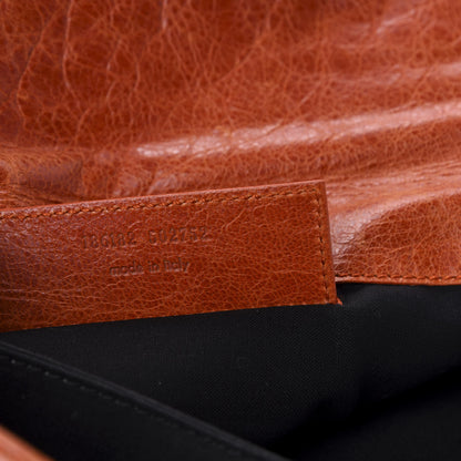 Balenciaga Agneau Giant 21 Silver Hardware Envelope Clutch Mandarine 9 of 10