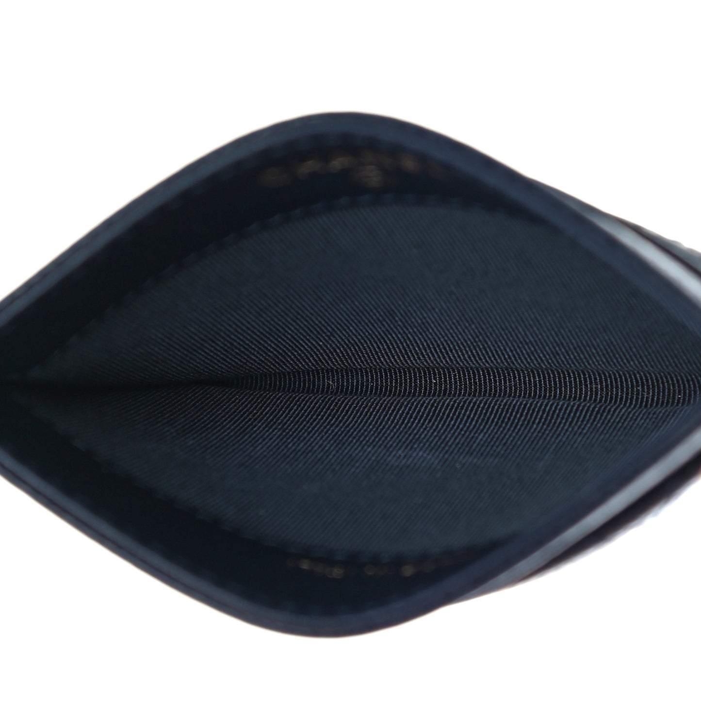 Caviar Quilted Card Holder Navy