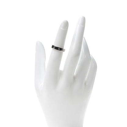 Cartier 18K White Gold Diamond 4mm LOVE Wedding Band Ring 49 4.75 2 of 6
