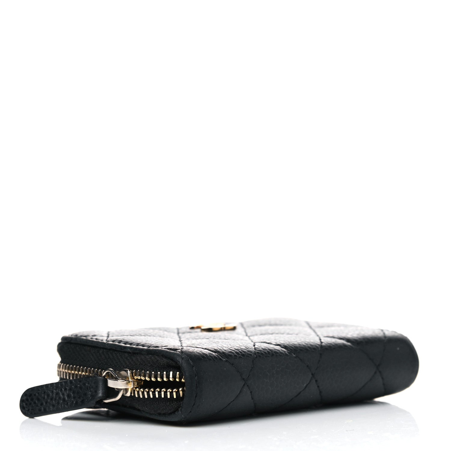 Chanel Caviar Quilted Zip Coin Purse Black 3 of 6