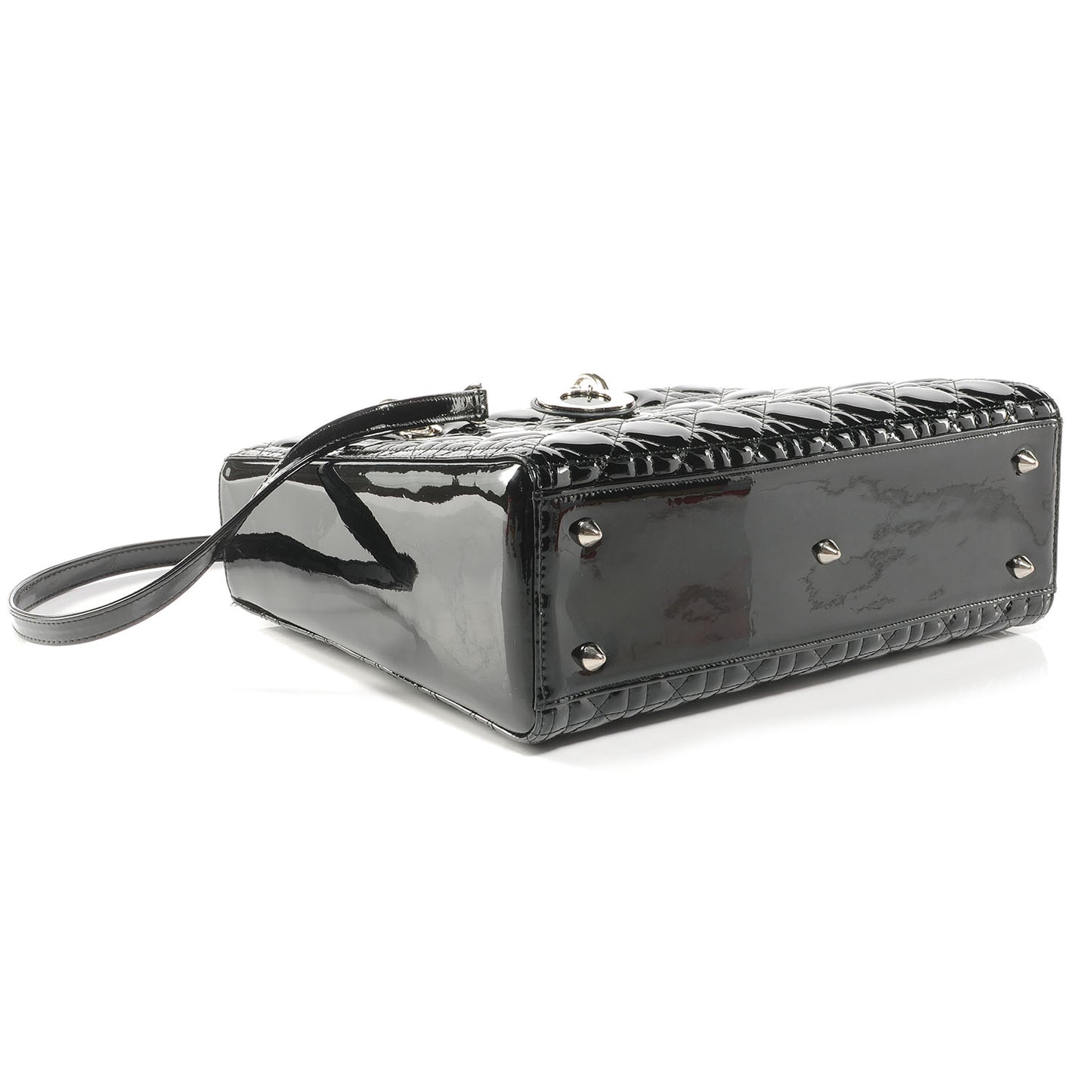 Patent Cannage Large Lady Dior Black