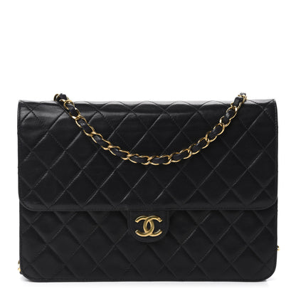 Chanel Lambskin Quilted Medium Single Flap Black 1 of 11