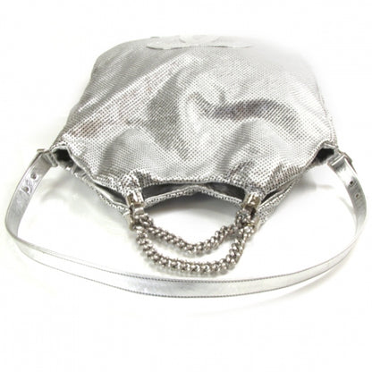 Chanel Metallic Glazed Calfskin Perforated XL Rodeo Drive Tote Silver 6 of 12