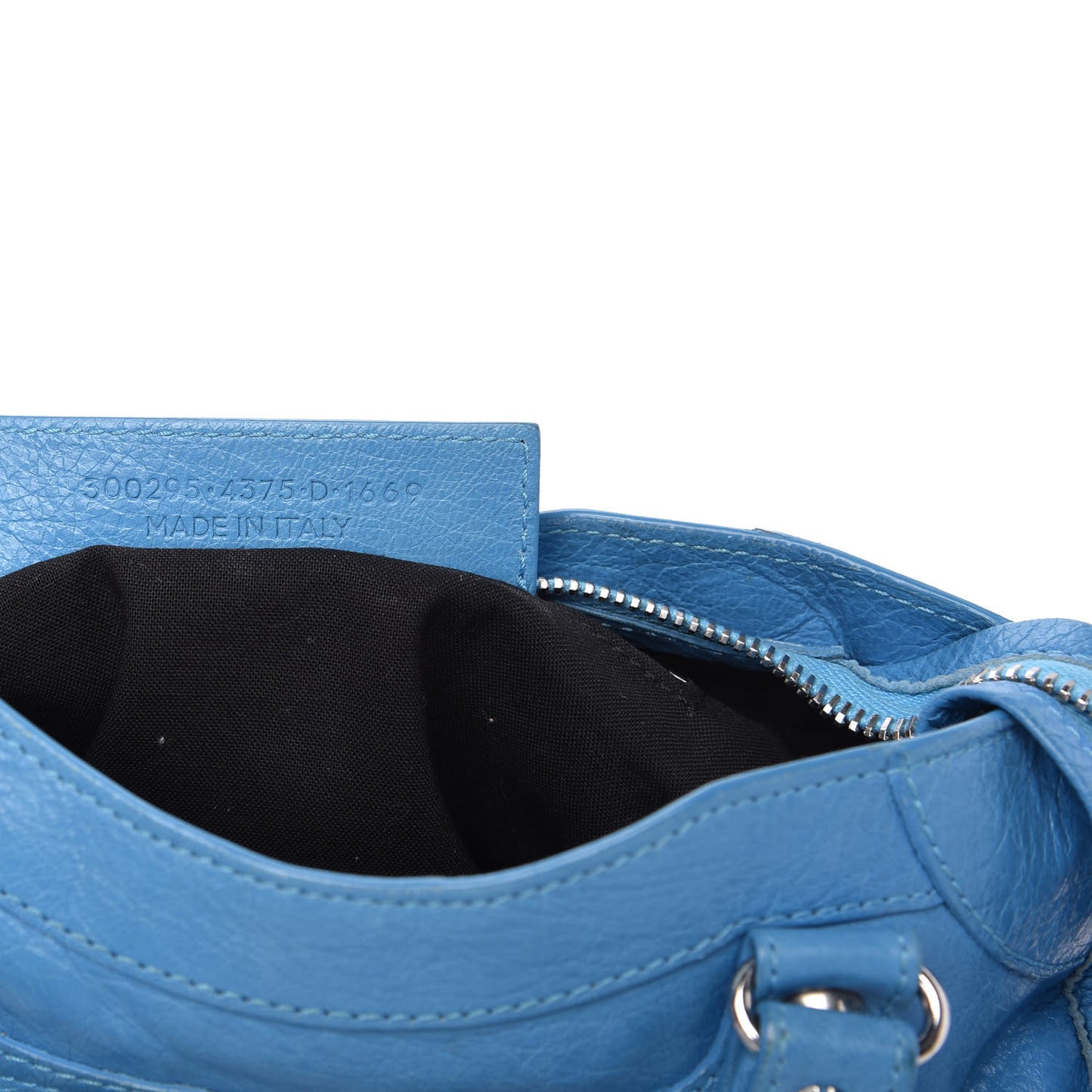 Agneau Classic Silver Hardware Mini City Bleu Azur Clair