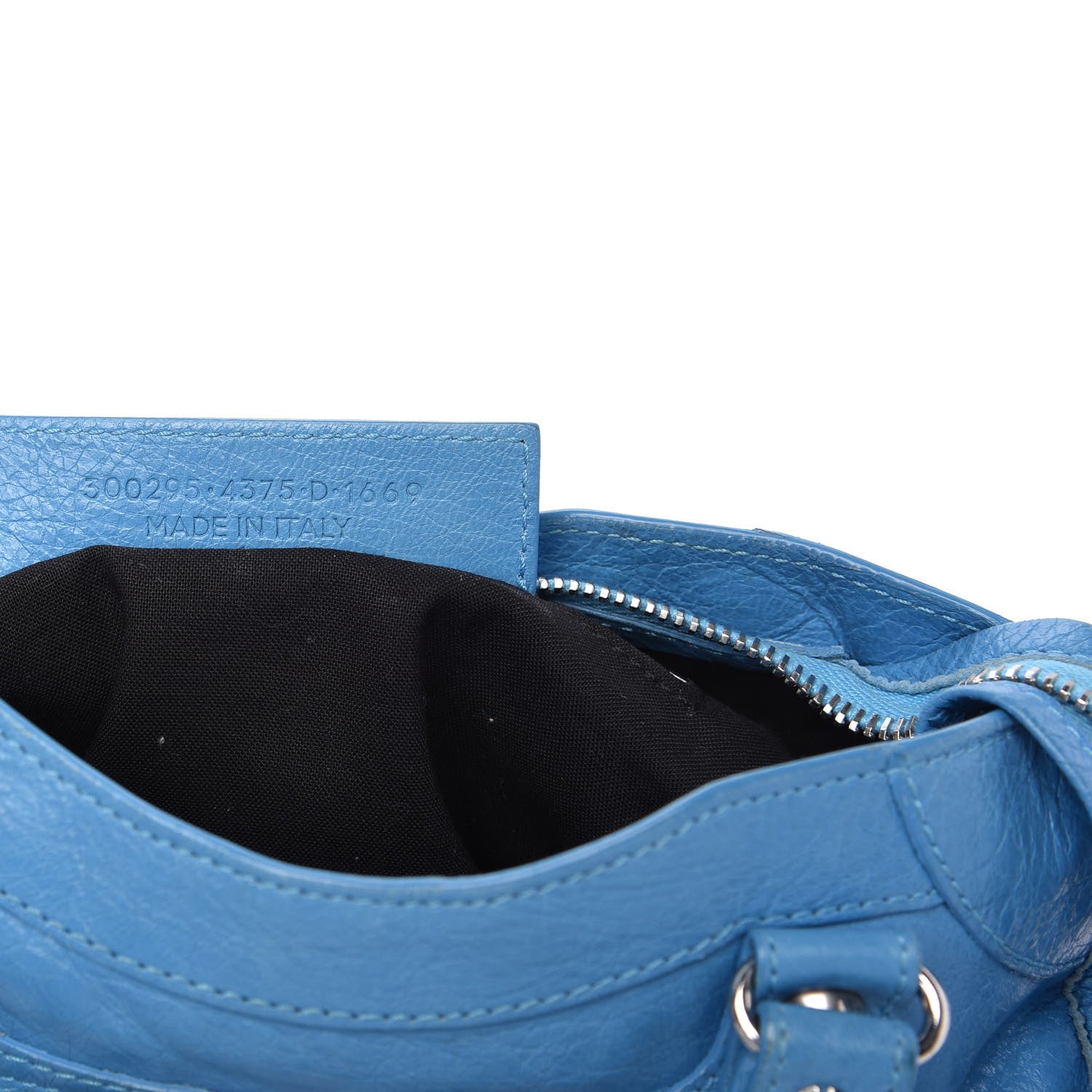 Balenciaga Agneau Classic Silver Hardware Mini City Bleu Azur Clair 9 of 10