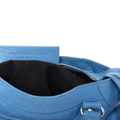 Balenciaga Agneau Classic Silver Hardware Mini City Bleu Azur Clair 9 of 10