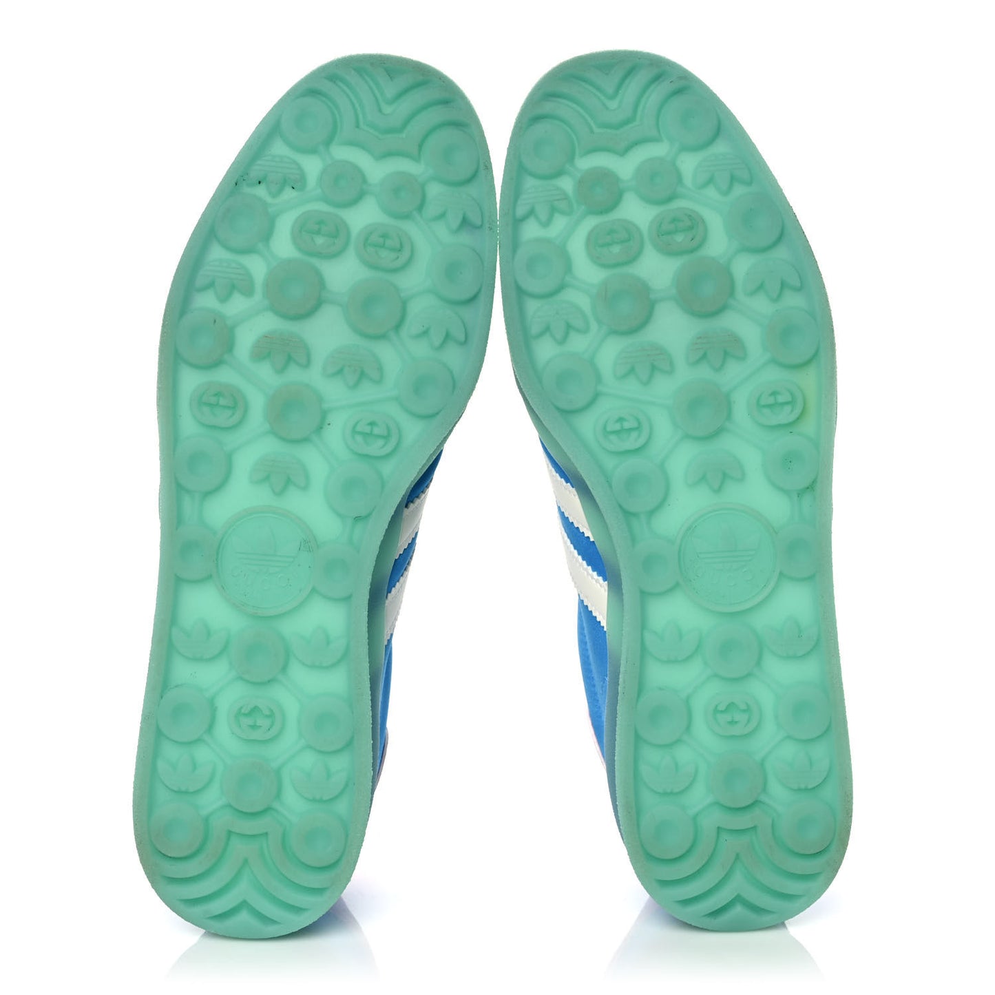 X ADIDAS Silk Duchesse Demetra Rubber Womens Gazelle Sneakers 10 Jade Capri Avio Off White