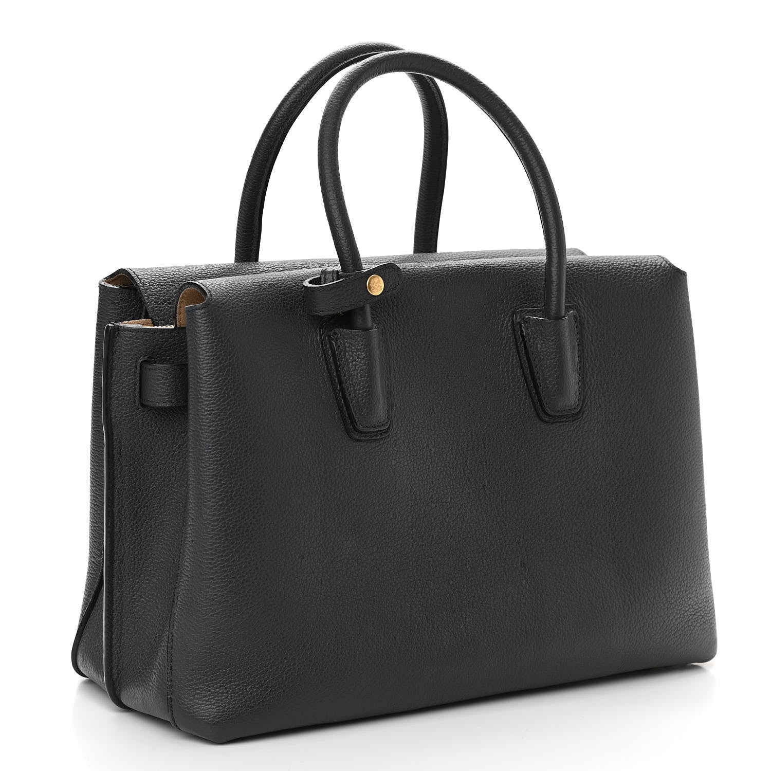 MCM Grained Calfskin Medium Milla Tote Phantom Grey 3 of 11