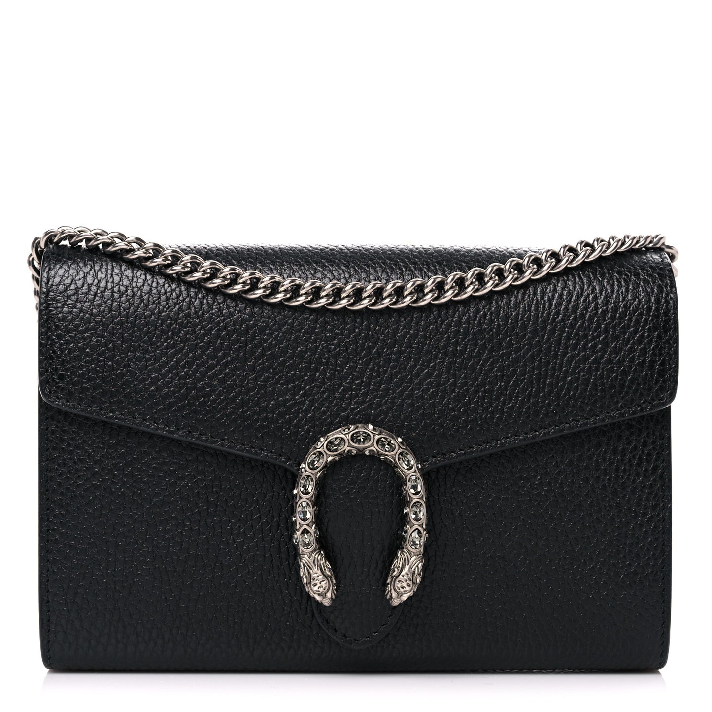 Calfskin Mini Dionysus Chain Wallet Black