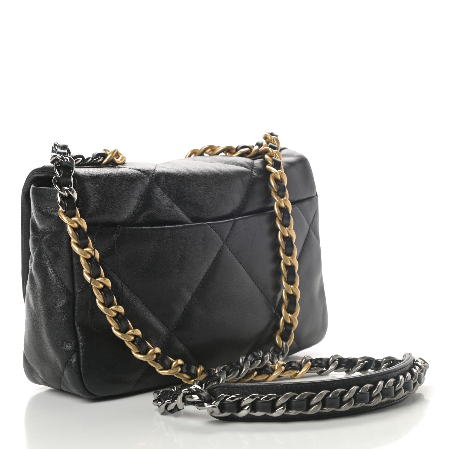 Chanel Goatskin Quilted Medium Chanel 19 Flap Black 3 of 11