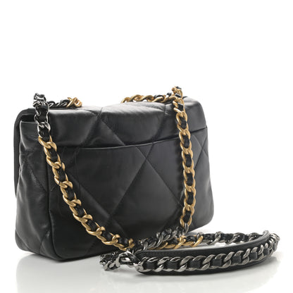 Chanel Goatskin Quilted Medium Chanel 19 Flap Black 3 of 11