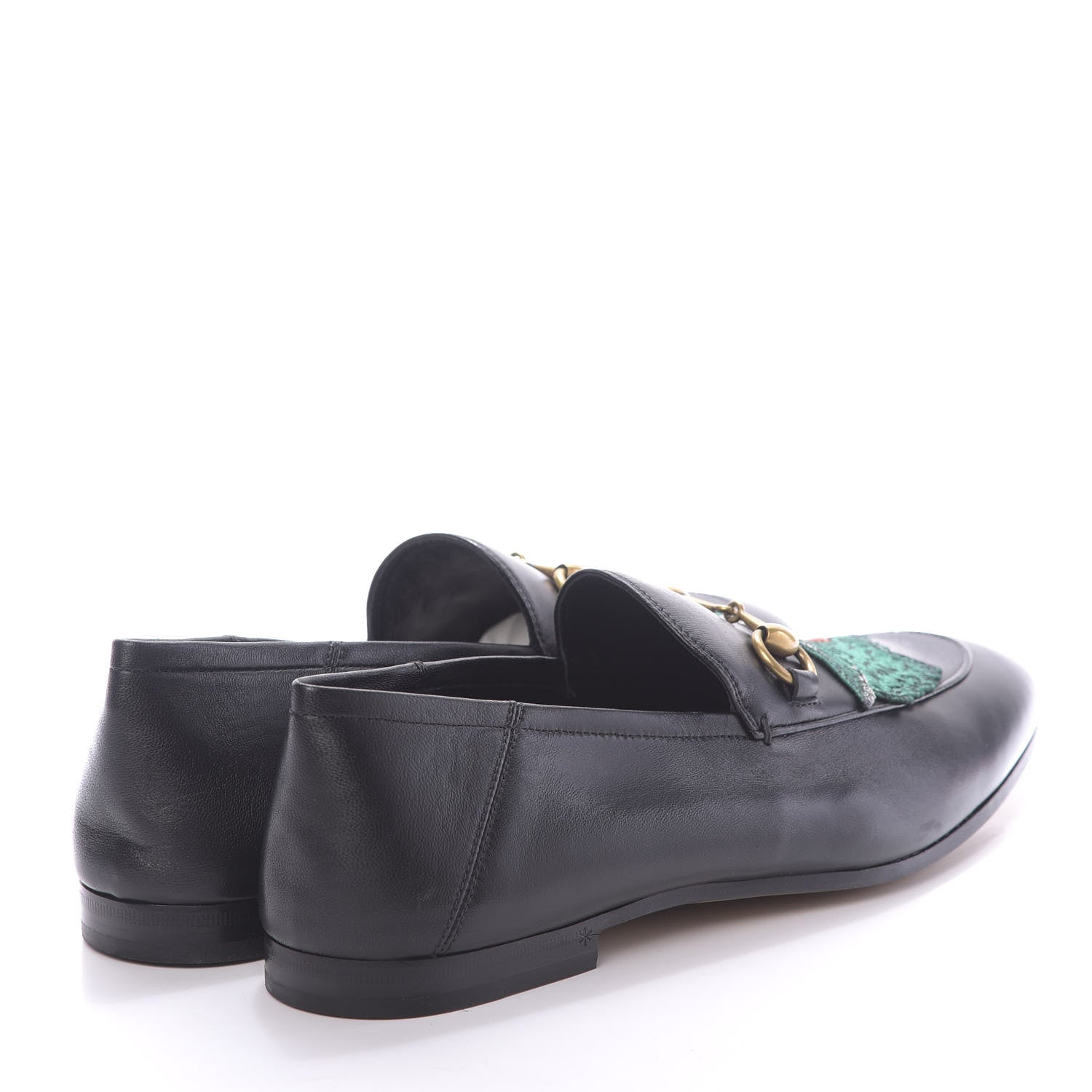 Gucci Lambskin Wolf Embroidered Mens Brixton Horsebit Loafers 8.5 Black 4 of 12