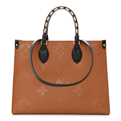 Louis Vuitton Empreinte Monogram Giant Wild At Heart Onthego MM Caramel 1 of 9