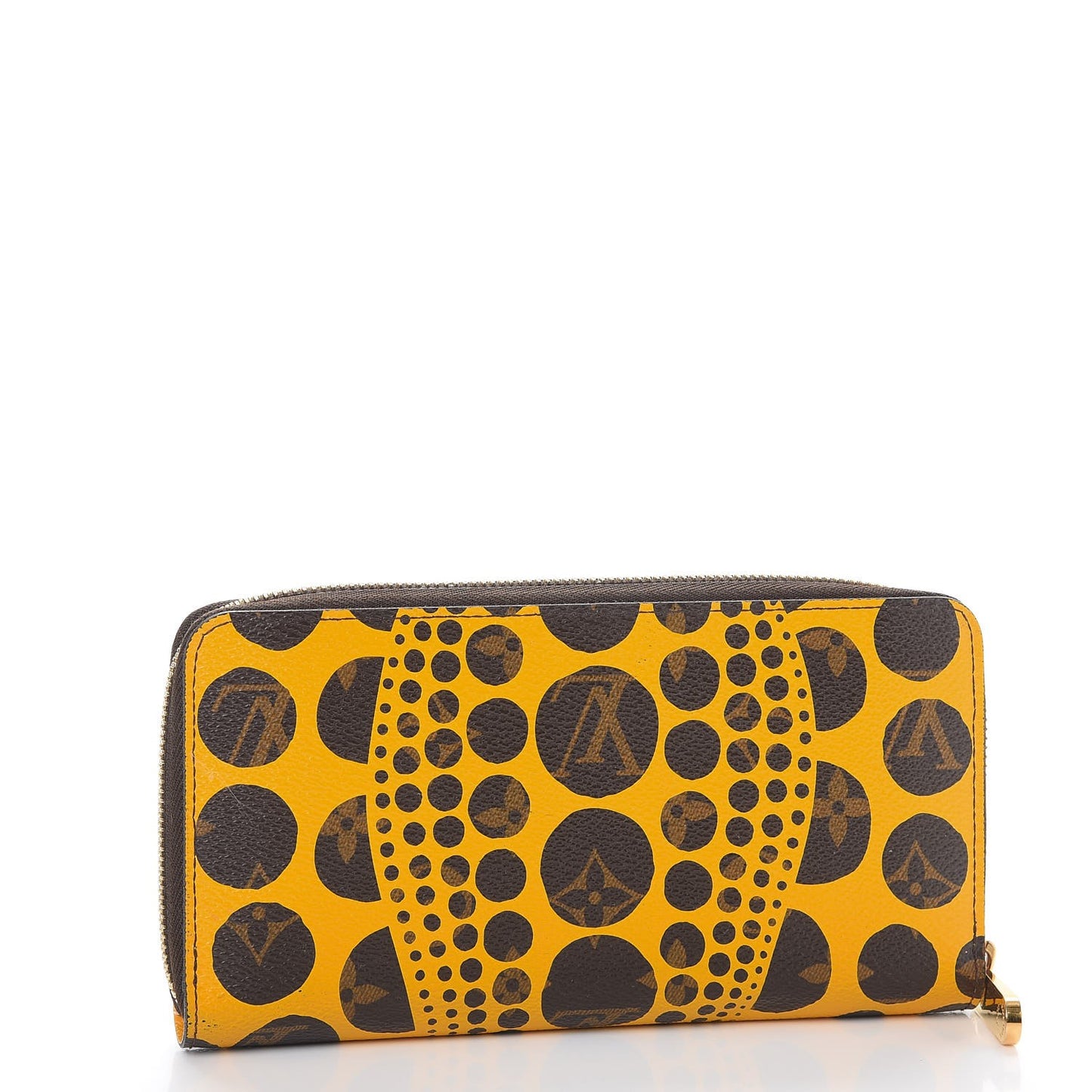 Monogram Kusama Pumpkin Dots Zippy Wallet Yellow
