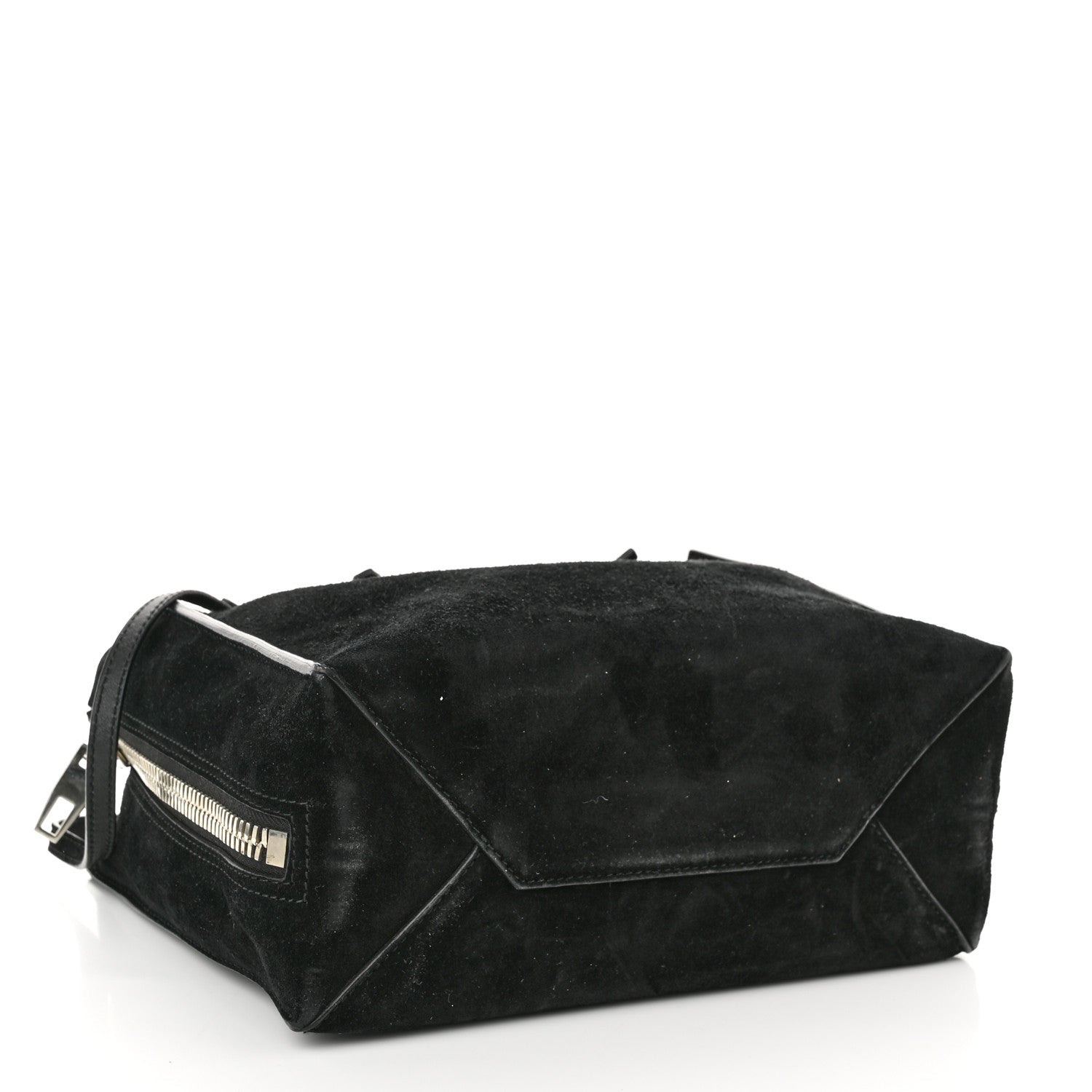 Balenciaga Baby Daim Suede Plate Hardware Papier A6 Zip Around Tote Black 4 of 12