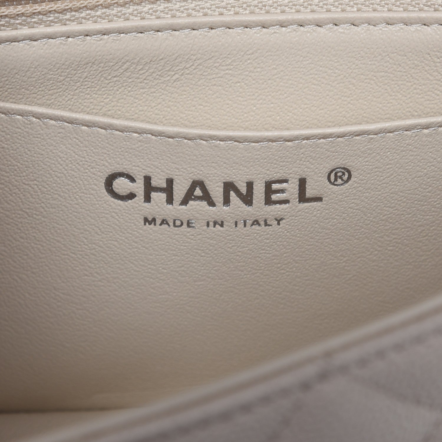 Chanel Caviar Quilted Mini Rectangular Flap Light Beige 6 of 8
