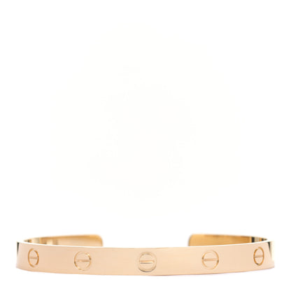 Cartier 18K Yellow Gold LOVE Cuff Bracelet 18 1 of 4