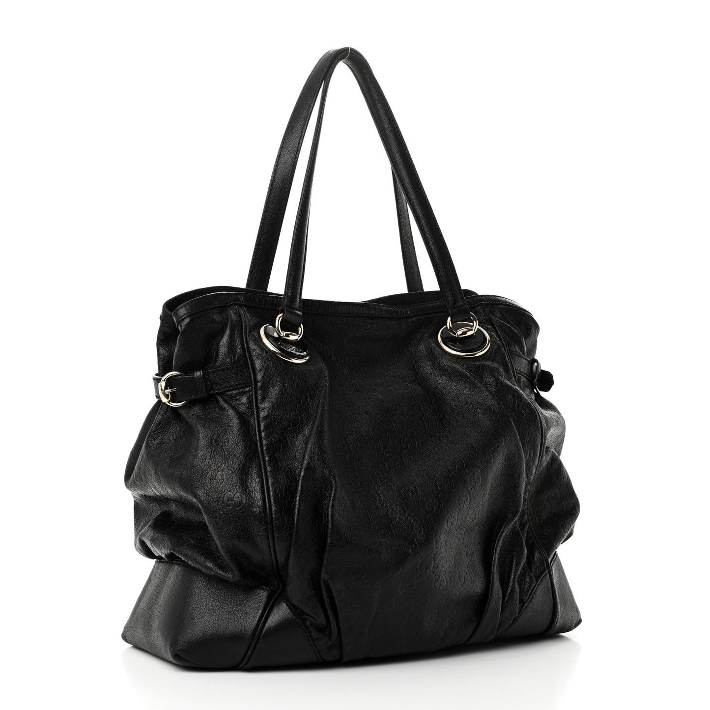 Guccissima Large Full Moon Tote Black