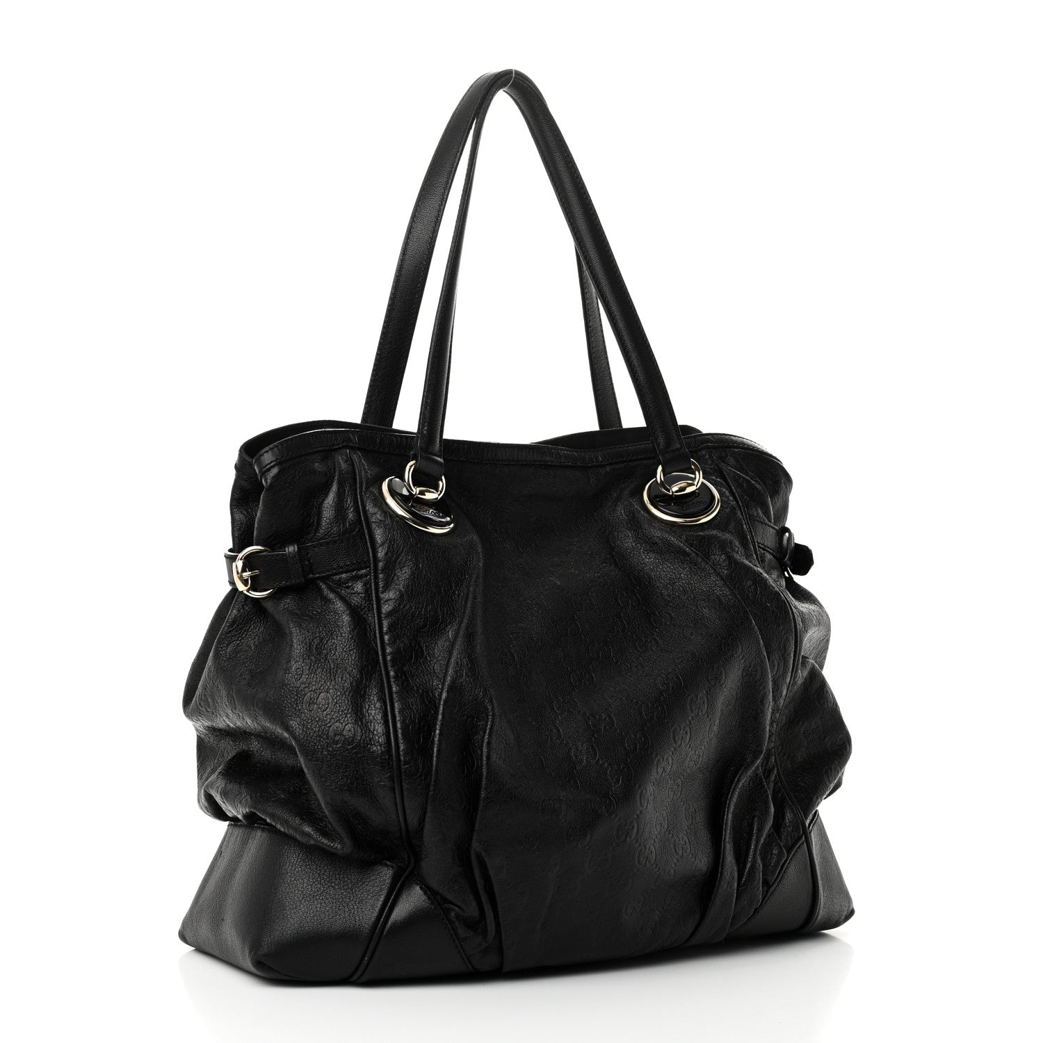 Gucci Guccissima Large Full Moon Tote Black 3 of 10