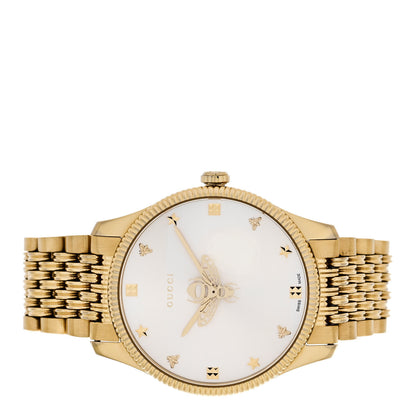 Gucci Stainless Steel 36mm G-Timeless Bee Quartz Watch Gold 2 of 4