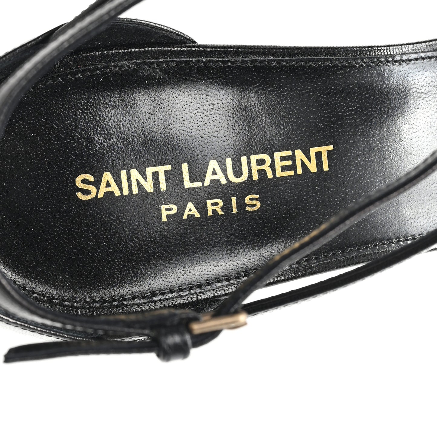 Calfskin Cassandra 100 Ankle Strap Sandals 41 Black
