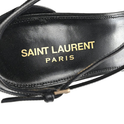 Saint Laurent Calfskin Cassandra 100 Ankle Strap Sandals 41 Black 8 of 10