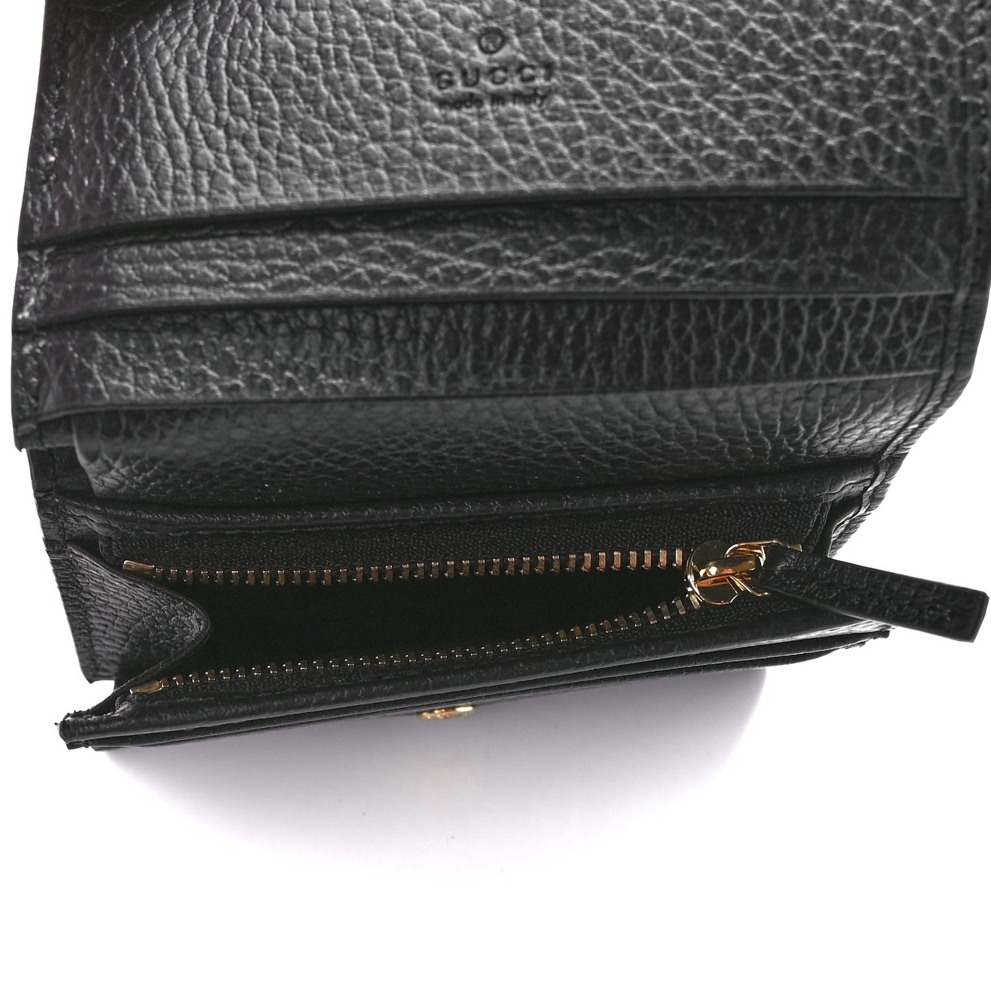 Dollar Calfskin GG Supreme Monogram GG Marmont Card Case Black Beige Ebony