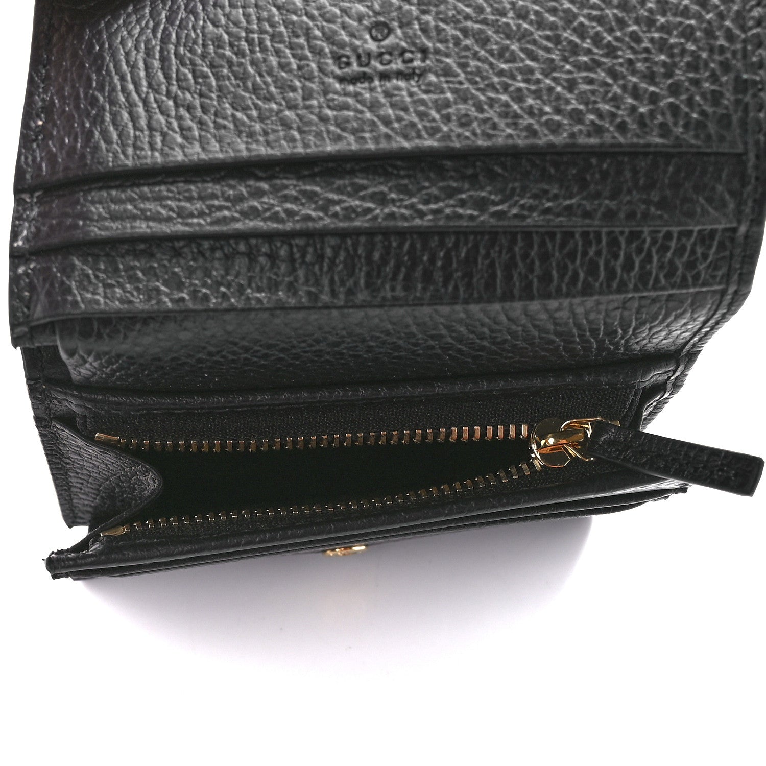 Gucci Dollar Calfskin GG Supreme Monogram GG Marmont Card Case Black Beige Ebony 5 of 11