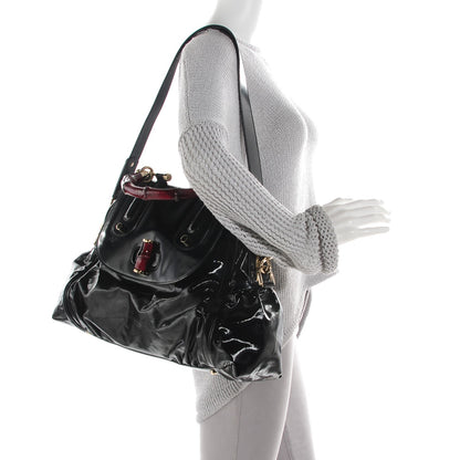 Gucci Dialux Pop Bamboo Handle Tote Black 2 of 16