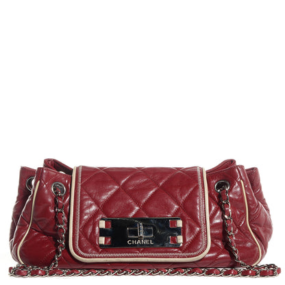 Chanel Lambskin Quilted East West Accordion Flap Red 1 of 8