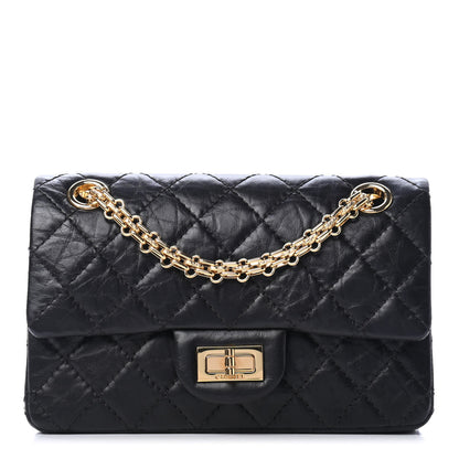 Chanel Aged Calfskin Quilted 2.55 Reissue Mini Flap Black 1 of 4
