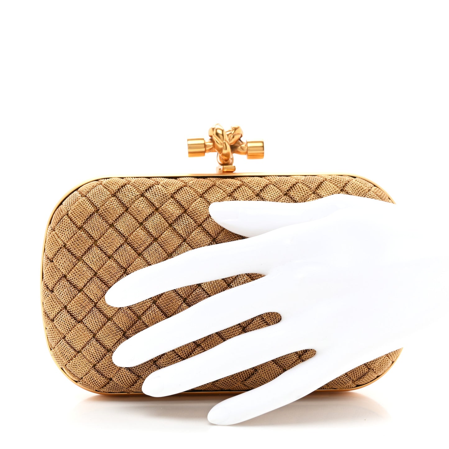 Intreccio Oro Bruciato Knot Clutch