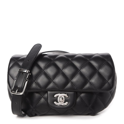 Chanel Calfskin Quilted CC Uniform Flap Belt Bag Black 1 of 11