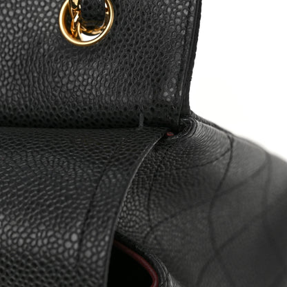 Chanel Caviar Quilted Jumbo Double Flap Black 11 of 12